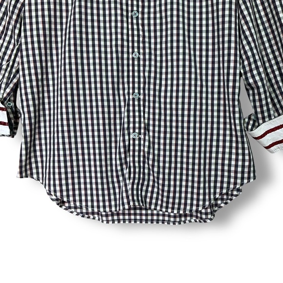 Robert Graham X Plaid Check Shirt Sz L Blue Mens Business Casual - Picture 3 of 11